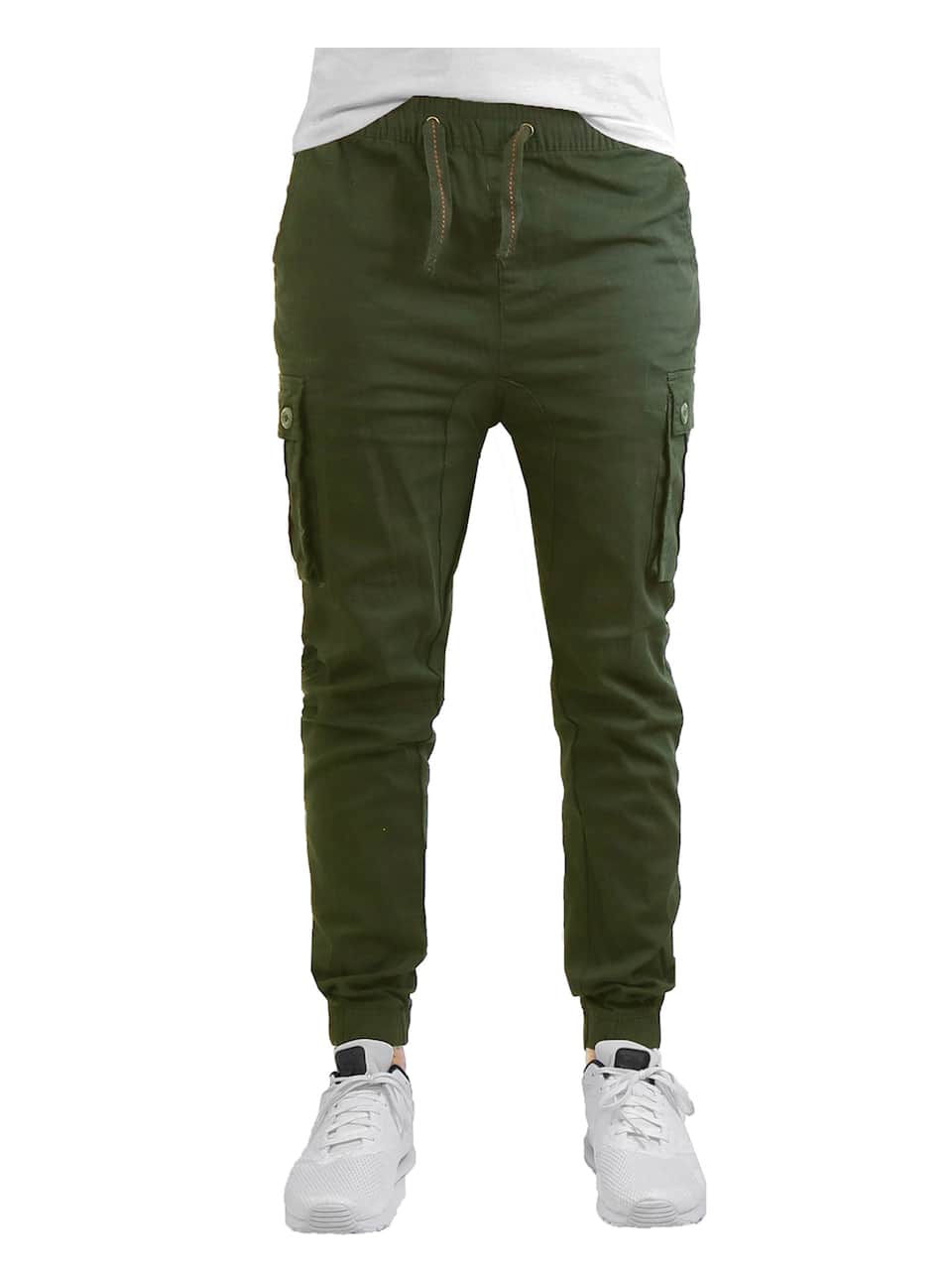Galaxy by Harvic Slim Fit Cotton Stretch Twill Men's Cargo Joggers